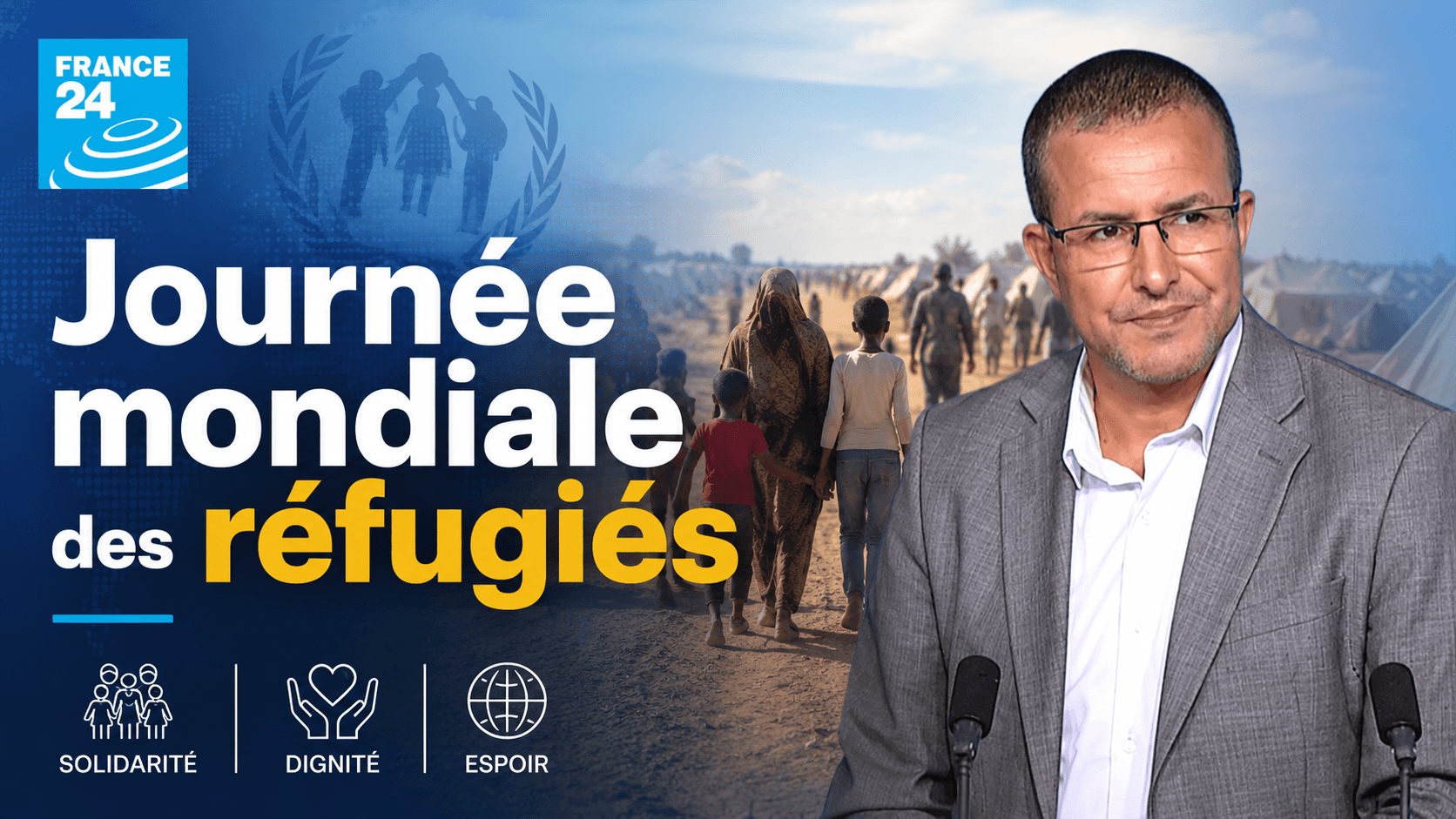 Le Président de Dignité International invité sur France 24 : un appel à renforcer la solidarité envers les réfugiés
